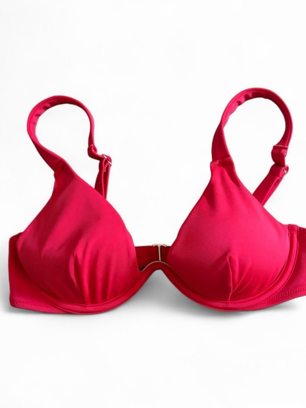 Shade & Shore red bikini swimsuit swimwear swimming swim top Sz 34B